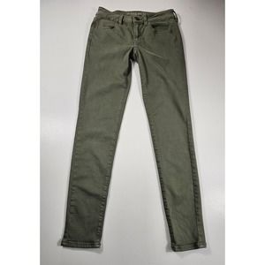 American Eagle size 4 green super stretch jeggings EUC ^
